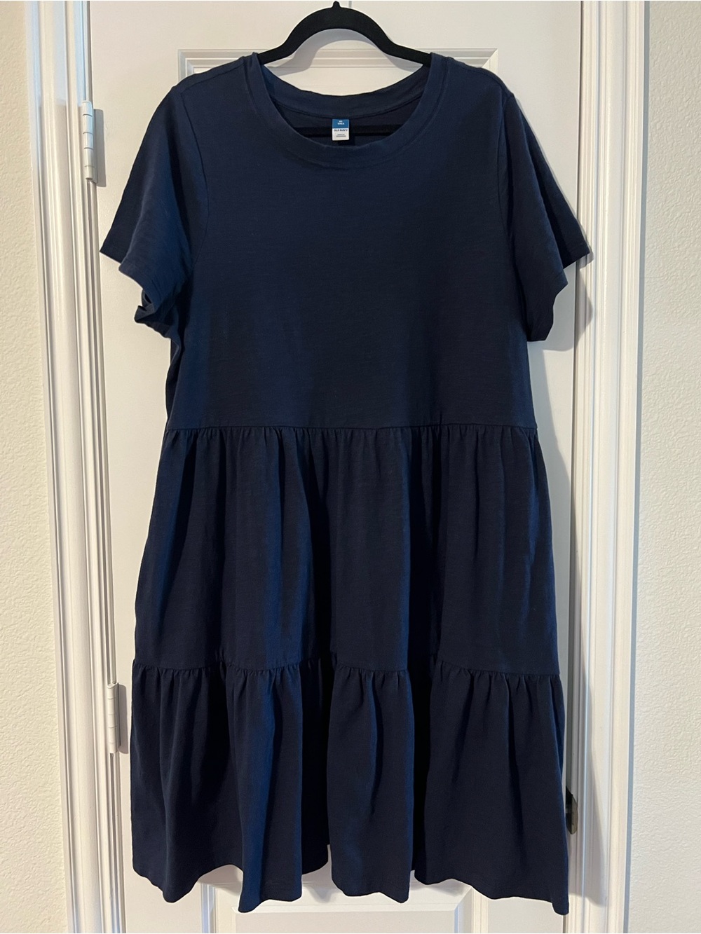 Tiered Knit Dress - Navy